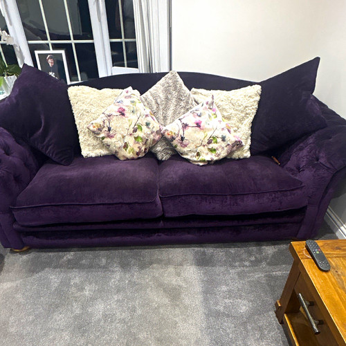 Dfs purple velvet seater - purple,