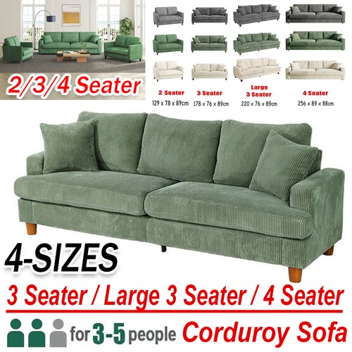 Seater corduroy sofa jumbo - seater,