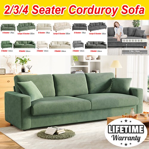 Seater corduroy sofa - seater,