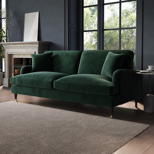 Green sofa seater with - green,