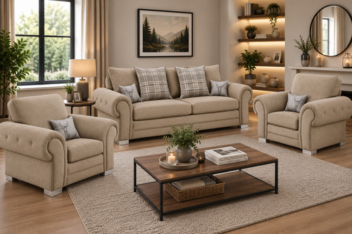 Mink fabric seater sofa and - 3,