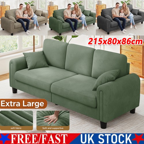 Waffle fabric sofa seater - fabric,