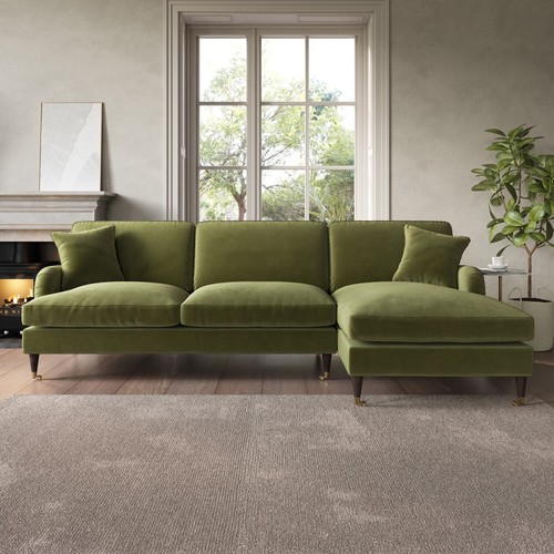 Olive green velvet - olive,
