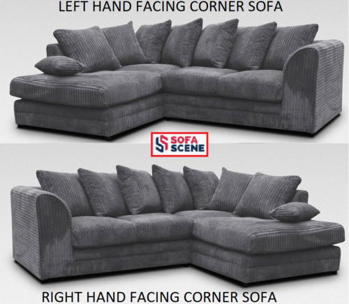 Jumbo cord corner sofa - sofa, suite