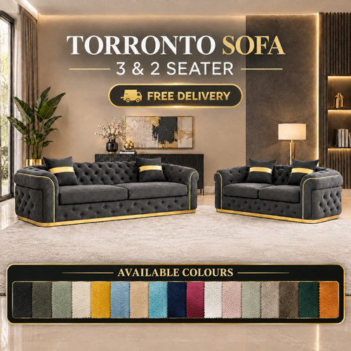 Large seater chesterfield - large, 3+2