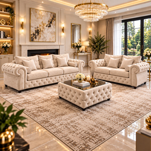 Chesterfield sofa set 1 - chesterfield,