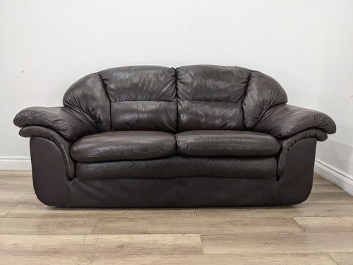 Sofa seater brown leather - 2,