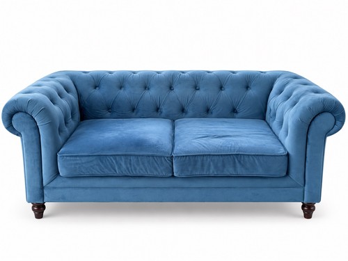 Blue velvet chesterfield - velvet,