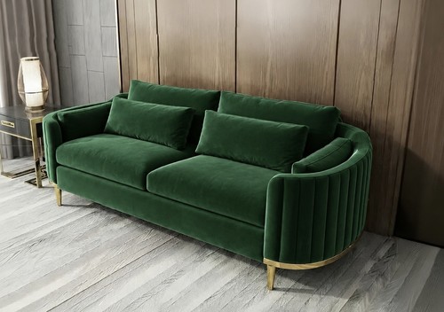 Emerald green velvet modern - emerald,