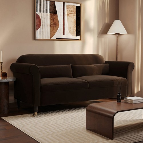 Chocolate brown velvet - velvet, 3