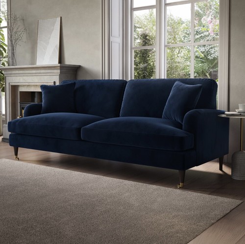 Four seater sofa velvet - velvet, couch