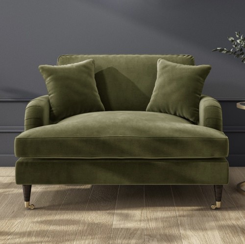 Loveseat sofa velvet couch - velvet, 2