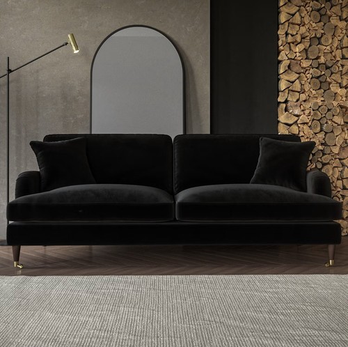 Four seater sofa - velvet, couch